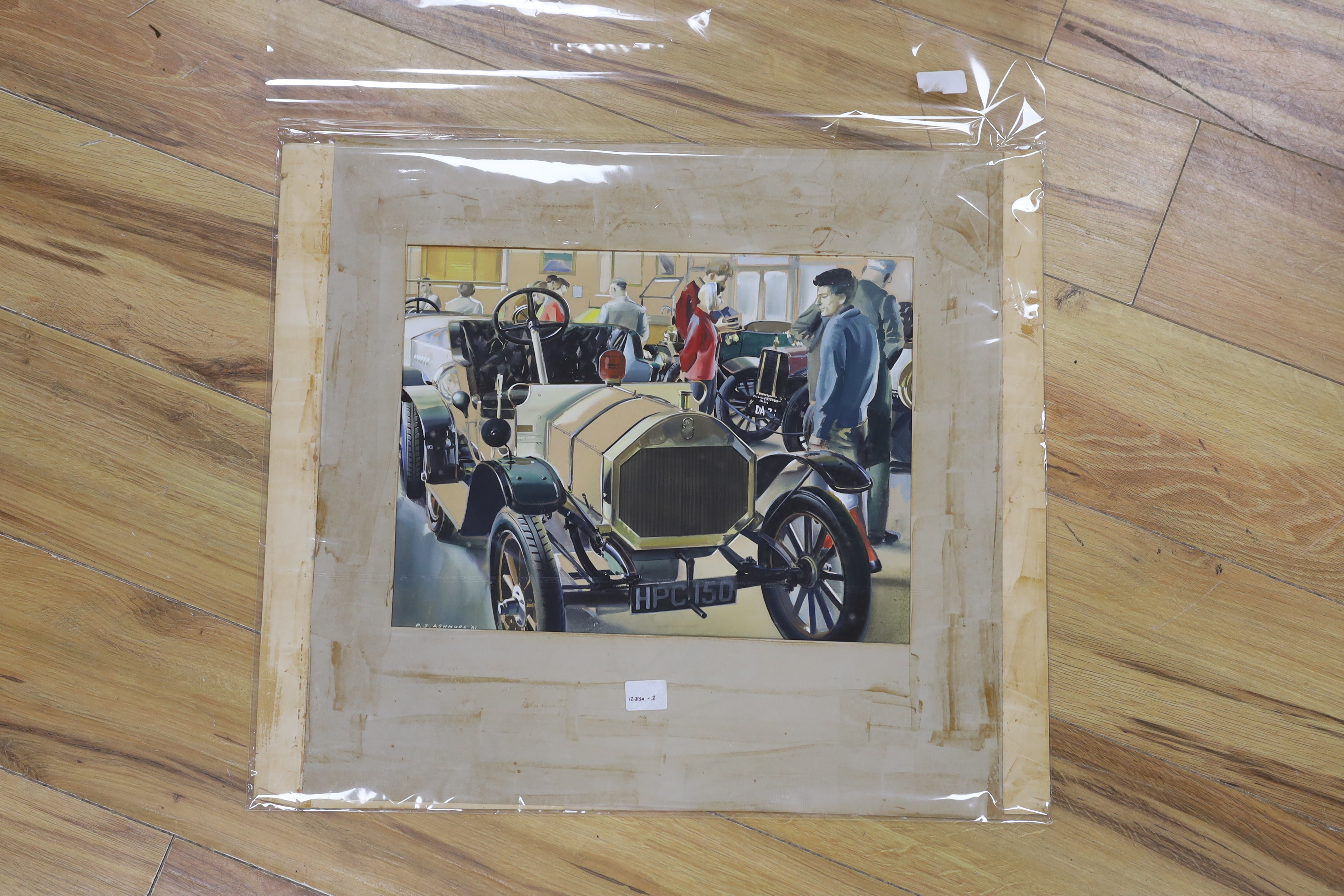 P.J. Ashmore, watercolour and gouache, Vintage Car Museum, signed and dated '61, 30 x 39cm, unframed